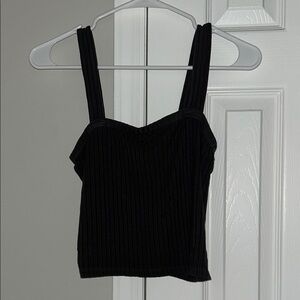 American Eagle Outfitters Charcoal Ribbed Women's Top